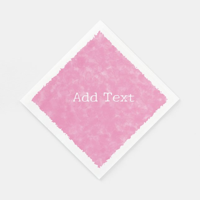 Serviette En Papier Baby shower texte personnalisé de couleur rose (Coin)