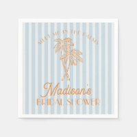 Baby Shower Thème Plage Pastel Palm Spring Bleu