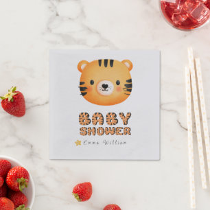 SERVIETTE EN PAPIER BABY SHOWER TIGER STAR