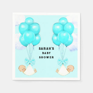 Serviette En Papier Baby shower Twin Boys
