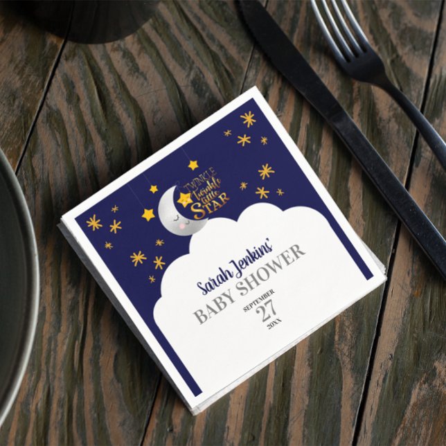 Serviette En Papier Baby shower Twinkle Star (Créateur téléchargé)