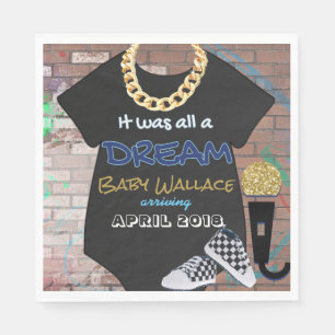 Serviette En Papier baby shower urbain Hip hop des années 90 {Boy} Nap