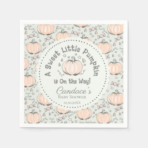 Serviette En Papier Baby shower vert pour petits Citrouilles neutres