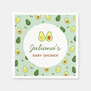 Serviette En Papier Baby shower vert Saint-Guacamole Avocado