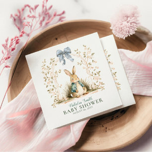 Serviette En Papier Baby Shower Vintage Lapin Floral Arch