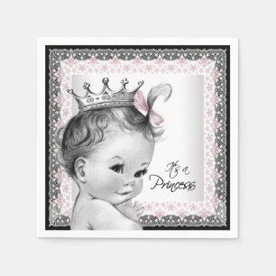 Serviette En Papier Baby-Shower Vintage Princess