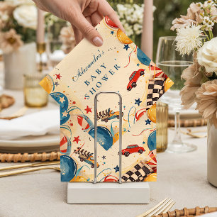 Serviette En Papier Baby-Shower Vintage Voiture de Course