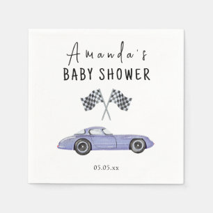 Serviette En Papier Baby shower voiture de course
