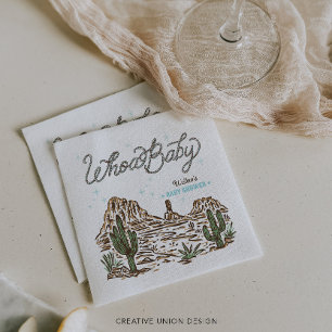 Serviette En Papier Baby Shower Western Cowboy Boy -> Fête Prénatale T