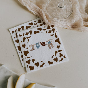 Serviette En Papier Baby Shower Western Cowboy Rodéo