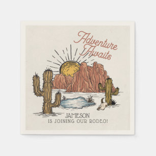 Serviette En Papier Baby shower Wild West Rodeo