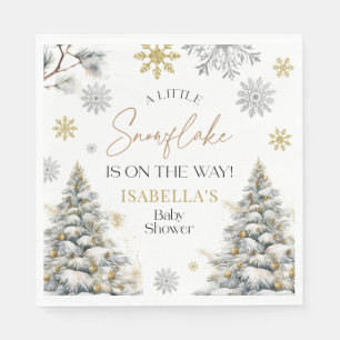 Serviette En Papier Baby shower Winter Wonderland