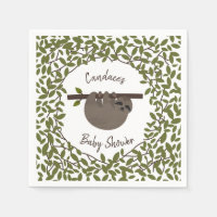 Baby Sloth Baby shower de verdure