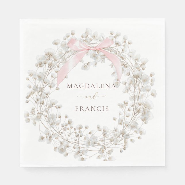 Serviette En Papier baby's breath | mariage (Devant)