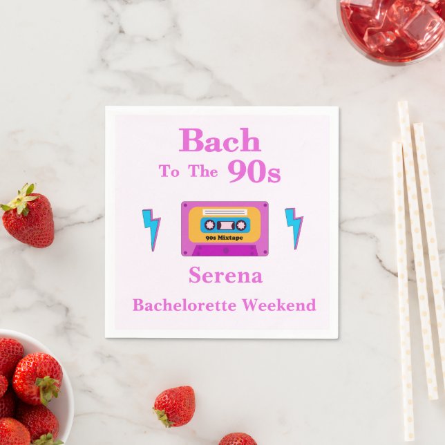 Serviette En Papier Bach To The 90s Cassette Bachelorette (En situation)