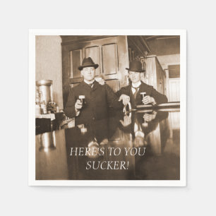 SERVIETTE EN PAPIER BACHELOR PARTY LES HOMMES DES ANNÉES 1890 BIÈRE IC