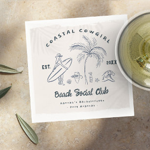 Serviette En Papier Bachelorette Coastal Cowgirl