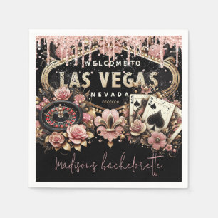 Serviette En Papier Bachelorette de luxe personnalisée Las Vegas