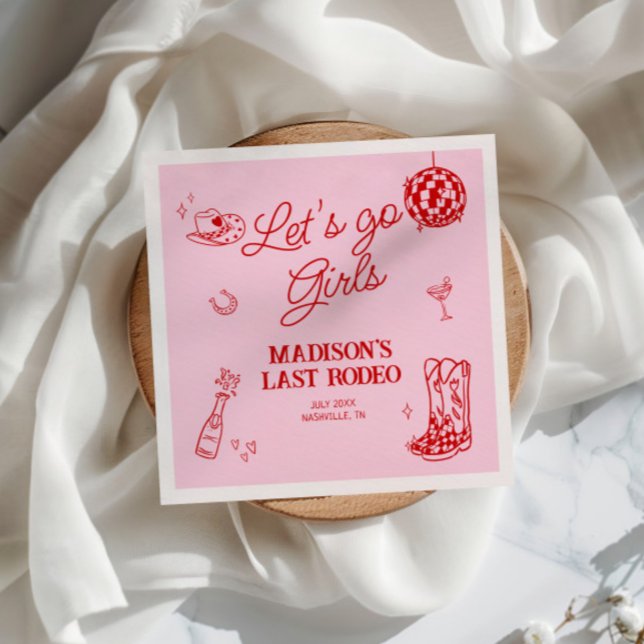 Serviette En Papier Bachelorette dernière Rodeo Disco (Créateur téléchargé)