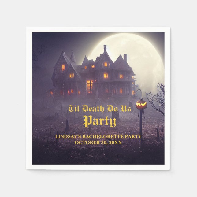 Serviette En Papier Bachelorette d'Halloween (Devant)