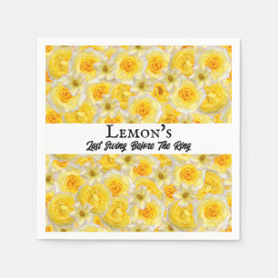Serviette En Papier Bachelorette Party Golf Fête des mariées Lemon Jau