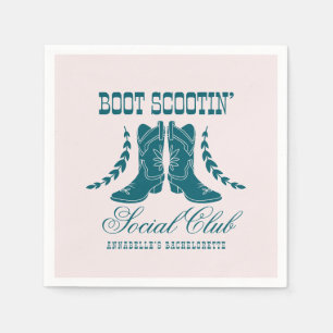 Serviette En Papier Bachelorette Turquoise rose