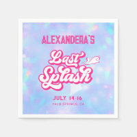 Bachelorte de la partie de piscine bleue et rose