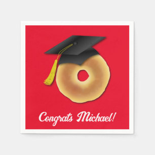 Serviette En Papier Bagel Petit-Déjeuner Brunch Graduation Party