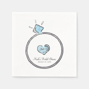 Serviette En Papier Bague de fiançailles de mariage fantaisiste Shower