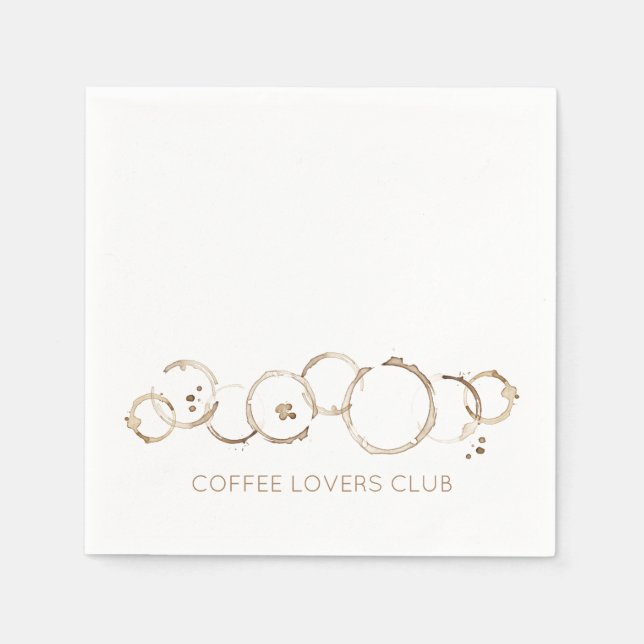 Serviette En Papier Bagues de café COFFEE LOVERS CLUB Artiste Amusemen (Devant)