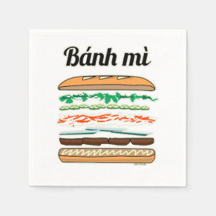 Serviette En Papier Baguette vietnamienne de pain français de sandwich