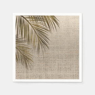 Serviette En Papier Bahama Breeze Bronze Palm Rustique Burlap Mariage