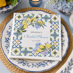 Serviette En Papier Baie d'Amalfi Citron Fête de Mariage Italienne