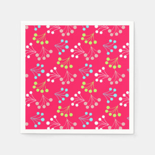 Serviette En Papier Baies de couleurs solides motif simple années 60