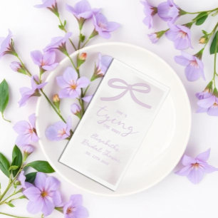 Serviette En Papier Baigne de mariage aquarelle ruban violet