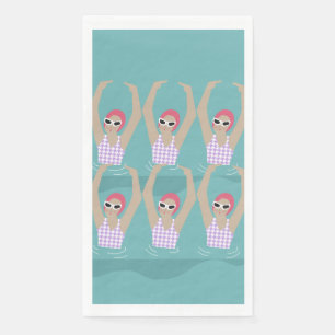 Serviette En Papier Baigneurs artistiques   Illustration de natation a