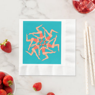 Serviette En Papier Baigneurs - Baignade synchronisée