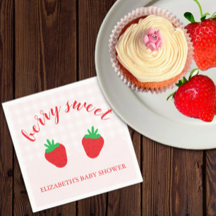 Serviette En Papier Baigneuse de bébé aux fraises très sucrée