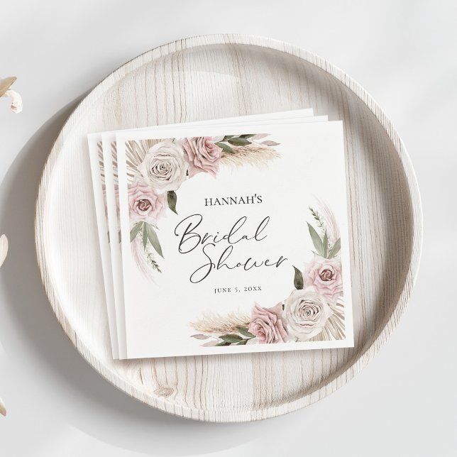 Serviette En Papier Baigneuse Florale Mariage Bohème (Créateur téléchargé)