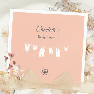 Serviette En Papier Baignoire Fille Minimaliste Rose Pâle
