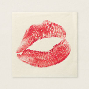Serviette En Papier Baiser Red Lips Papier Napkin