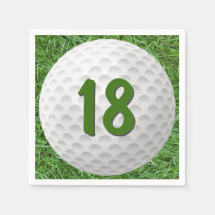 Serviette En Papier Bal de golf 18e anniversaire serviettes