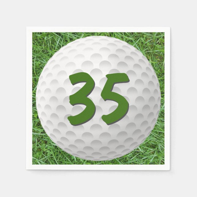 Serviette En Papier Bal de golf 35th Birthday Napkins (Devant)