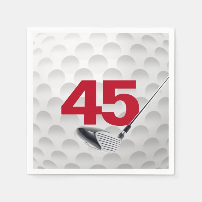Serviette En Papier Bal de golf 45e anniversaire (Devant)