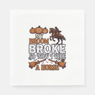 Serviette En Papier Balai Cassa Chevaucher Cheval Citrouille Cowboy Ch
