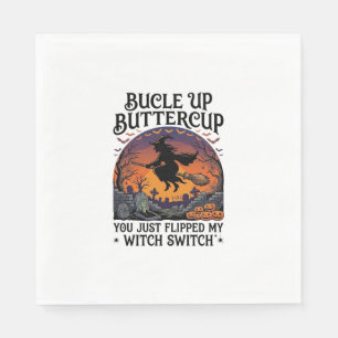 Serviette En Papier Balai de sorcière Bucle Up Buttercup Switch Hallow