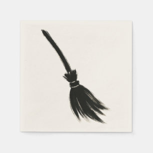 Serviette En Papier Balai de Sorcière Minimaliste – Conception de Pinc