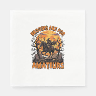 Serviette En Papier Balais Sont Des Amateurs Halloween Sorcière Cheval