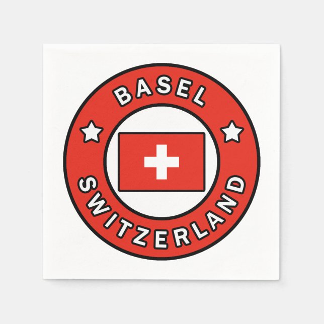 Serviette En Papier Bâle Suisse (Devant)