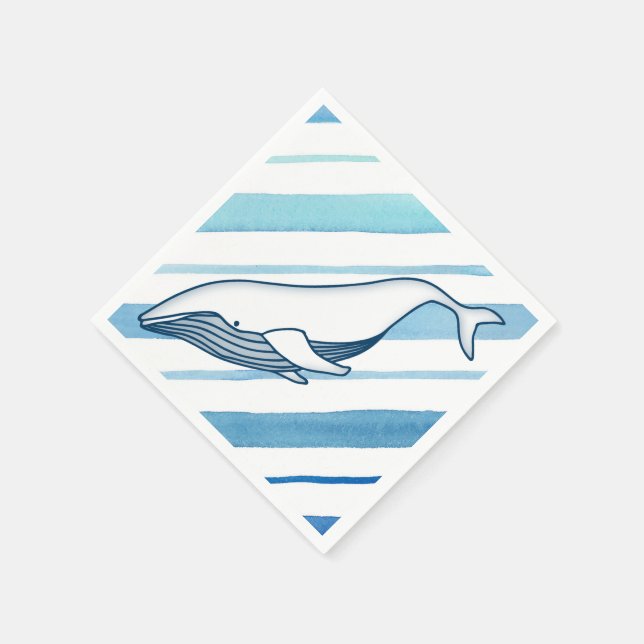 Serviette En Papier Baleine (Coin)
